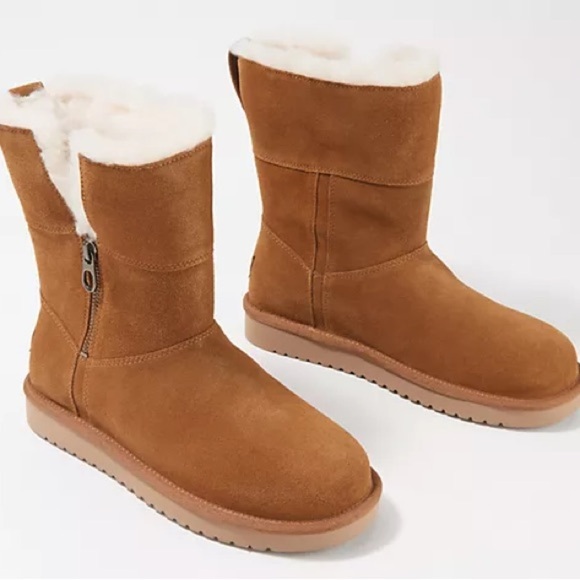 NIB Koolaburra by UGG Women’s Ariel Short Chestnut Boots size 7 - Picture 1 of 8